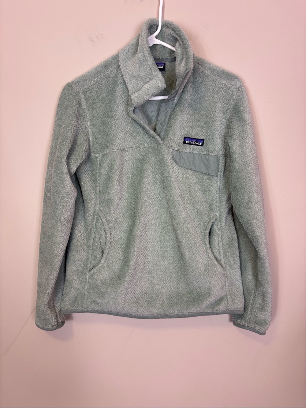 Patagonia Sage Green Fleece Quarter-Snap Fleece Pullover Women’s Small